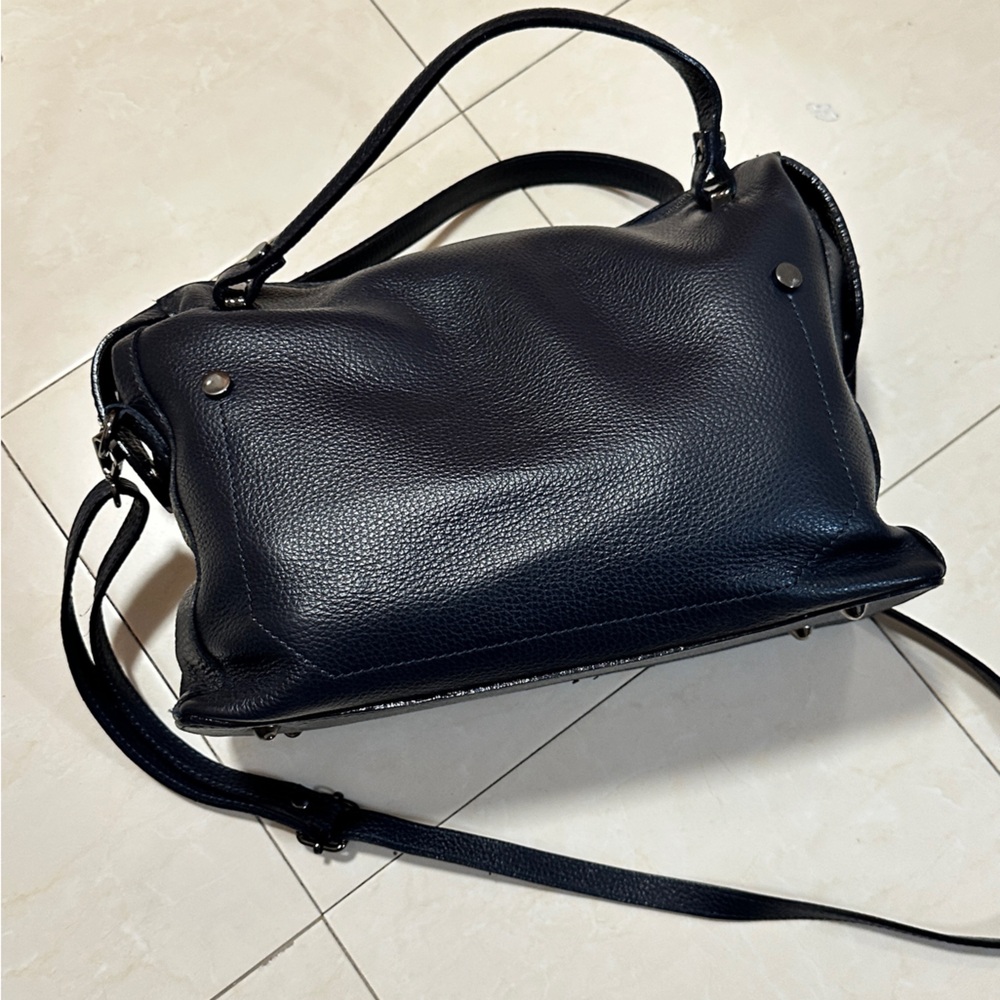 Prodotto Artigianale Vera Pelle Italy Genuine Leather Satchel Handbag - Picture 7 of 9